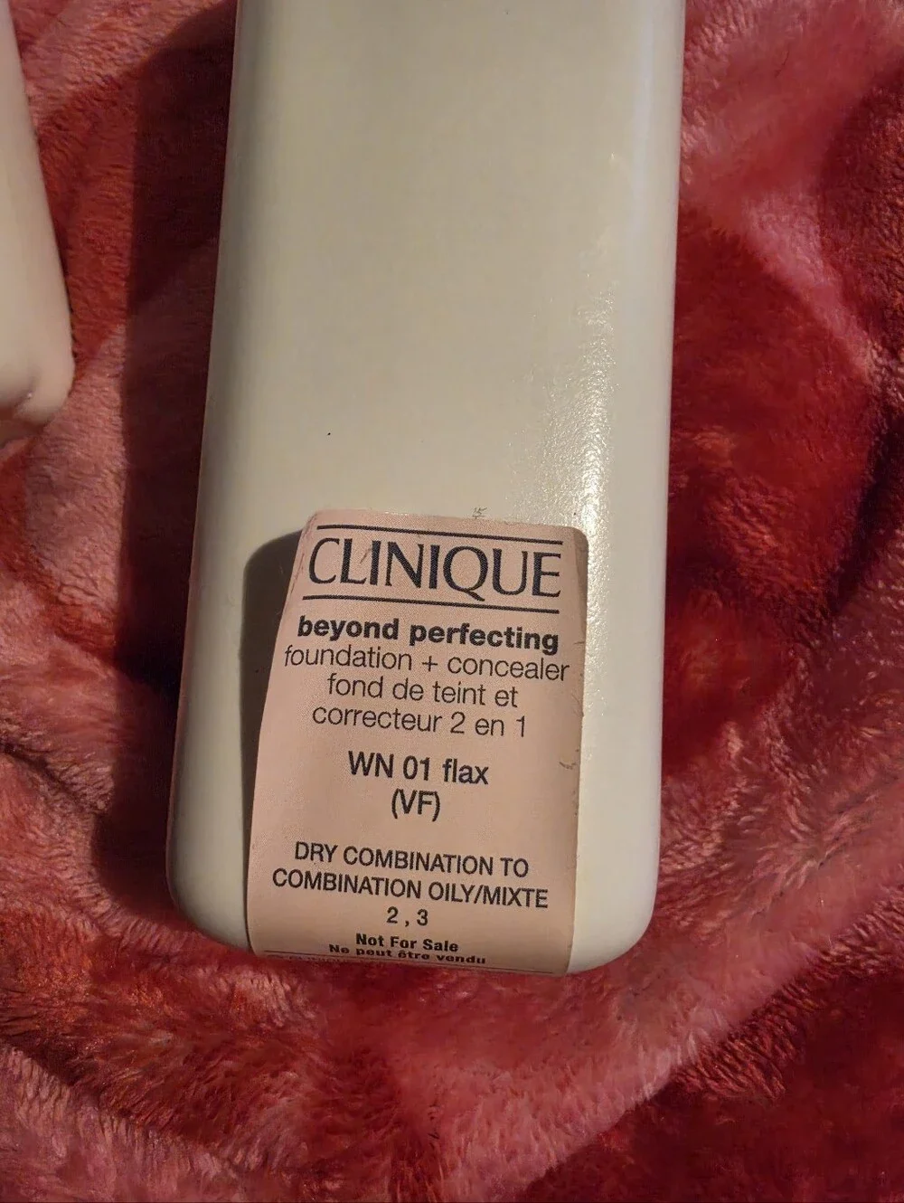 Clinique Beyond Perfecting WN 01 Flax  Foundation Jumbo 6.7 oz Lot of 2